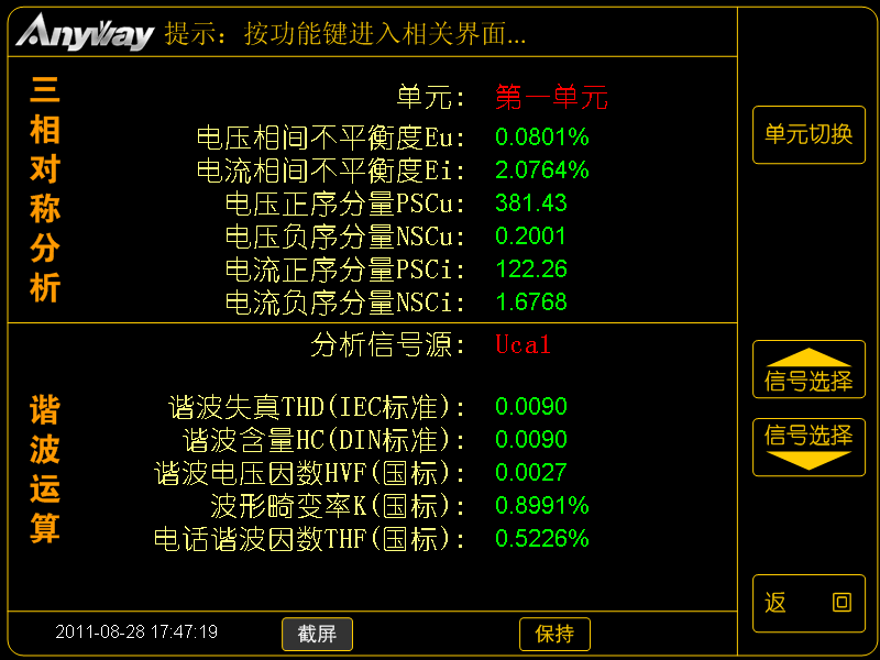 WP4000變頻功率分析儀的電能質量分析相關功能