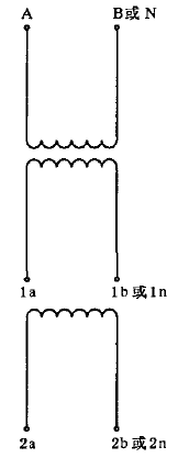 有兩個二次繞組的單相電壓互感器