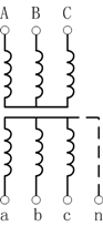 由Y聯結組成的三相不接地電壓互感器