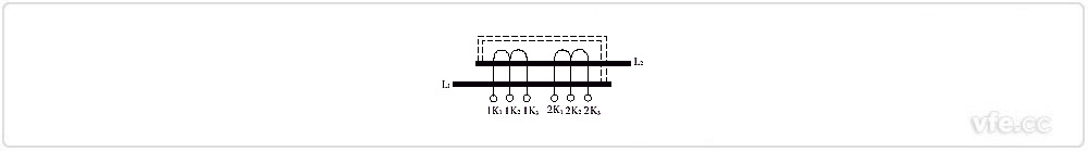繞組可調電流互感器結構原理圖(一次串聯方式)