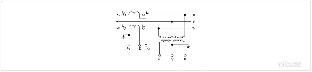 兩臺電流互感器和電壓互感器V/V接線